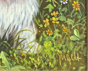 Siegmar Jugelt, oilpainting, 2 small terriers, 20th/21th century