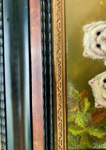 Siegmar Jugelt, oilpainting, 2 small terriers, 20th/21th century