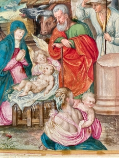Miniatur Geburt Christi Hans Werl oder Daniel Fr�schl 16./17. Jh