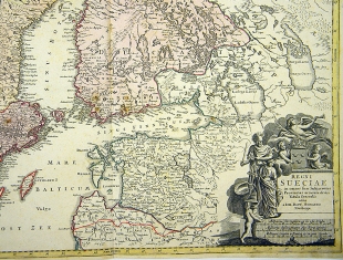 Kupferstichkarte Regni Sueciae, Homann Erben, 1750