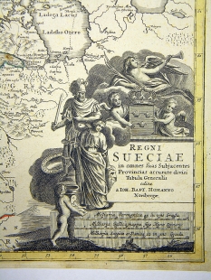 Kupferstichkarte Regni Sueciae, Homann Erben, 1750