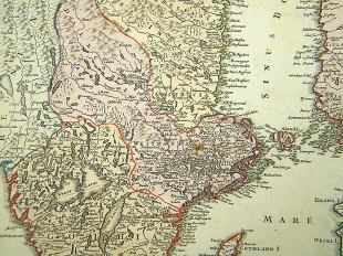 Kupferstichkarte Regni Sueciae, Homann Erben, 1750