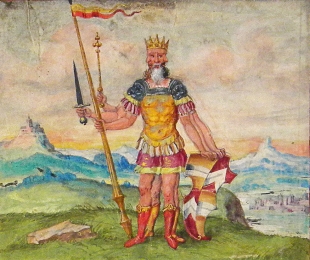 Donat H�bschmann Gouache Geryon K�nig Maximilian II 1575