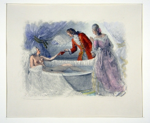 Paul-�mile B�cat Erotik Farbpochoir Le Doctorat Impromptu 1946