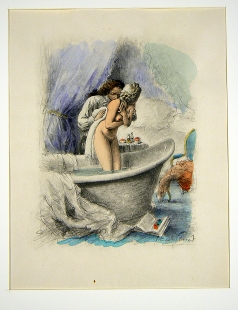 Paul-�mile B�cat Erotik Farbpochoir Le Doctorat Impromptu 1946