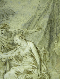 Zeichnung Franz�sische Klassik antike Szene Mischtechnik 17. Jhd