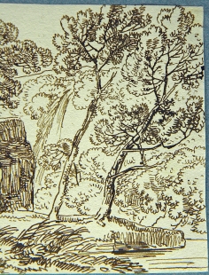 Franz Innocenz Kobell Federzeichnung Landschaftszeichnung 1800