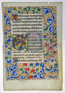 Stundenbuch Miniatur Malerei Manuskript mit Gold Paris 1475