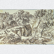 Franz Innocenz Kobell Federzeichnung Landschaftszeichnung 1800