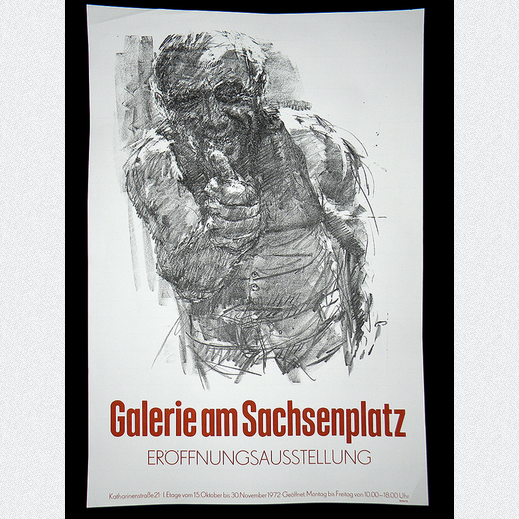 Bernhard Heisig Galerie am Sachsenplatz Plakat zur Er�ffnung '72