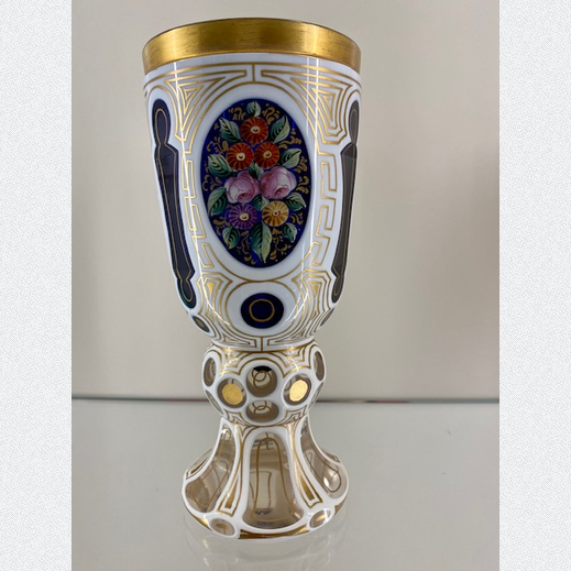 Biedermeier-Fu�becher, Nordb�hmen, 19. Jahrhundert