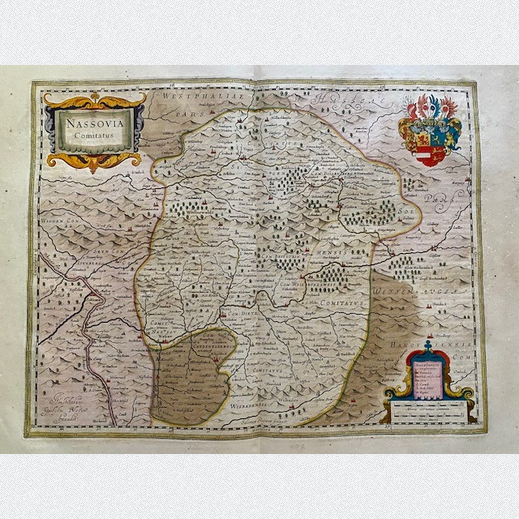 Joan Blaeu Grafschaft Nassau Dietz Kupferstichkarte 1662