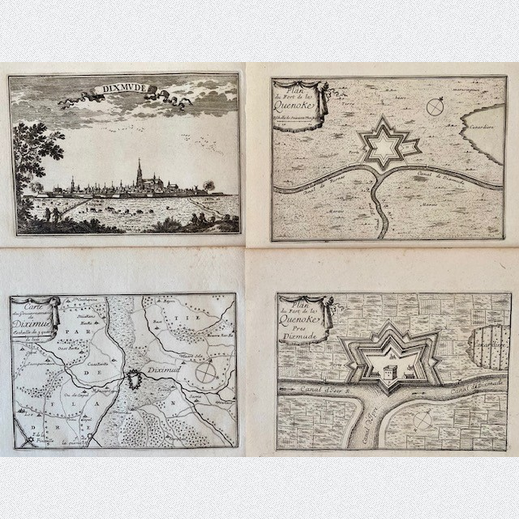 Diksmuide Diximud Quenoke Knokke 4 Kupferstiche Beaulieu 1665