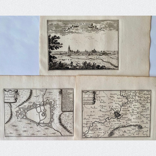 Oudenaarde Vlaanderen Belgien 3 Kupferstiche Beaulieu 1665