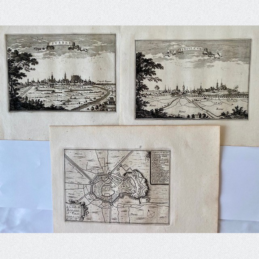 Bergues Sint Winoksbergen, Veurne 3 Kupferstiche Beaulieu 1665
