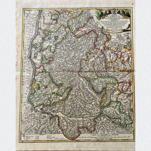 Kupferstichkarte Provincia Brisgoia, J.B. Homann, 1718