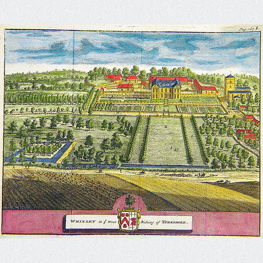 Whixley Yorkshire Kupferstich Ansicht James Beeverell 1727