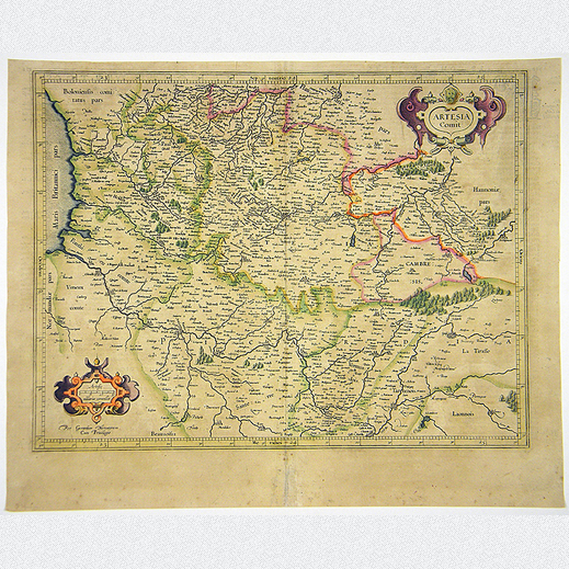 Artois Artesia Frankreich Kupferstichkarte Mercator Hondius 1607