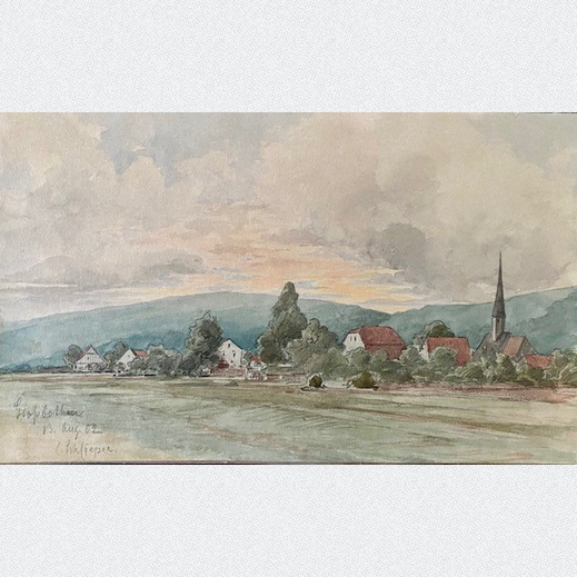 C. Schlieper Grossbothen Aquarell 1902