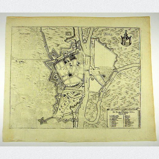Merian Kupferstich Plan Stettin 1680
