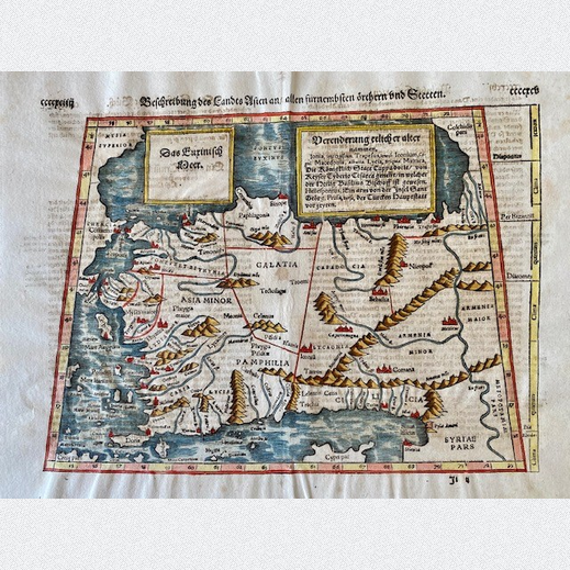 T�rkei Kleinasien Anatolien Karte Ptolem�us Polybios 1574 A.D.