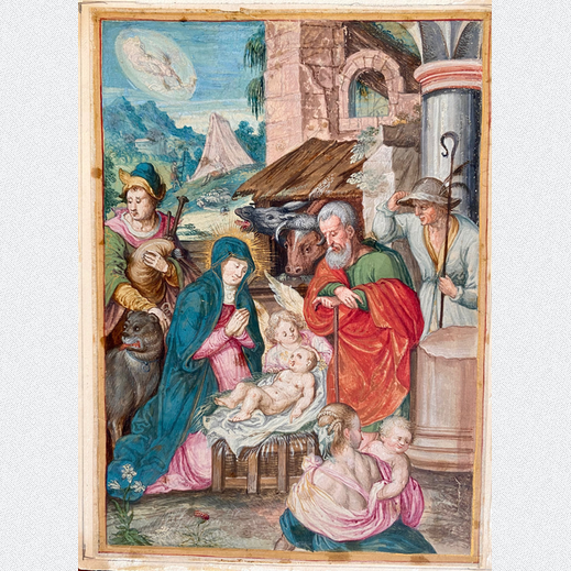 Miniatur Geburt Christi Hans Werl oder Daniel Fr�schl 16./17. Jh