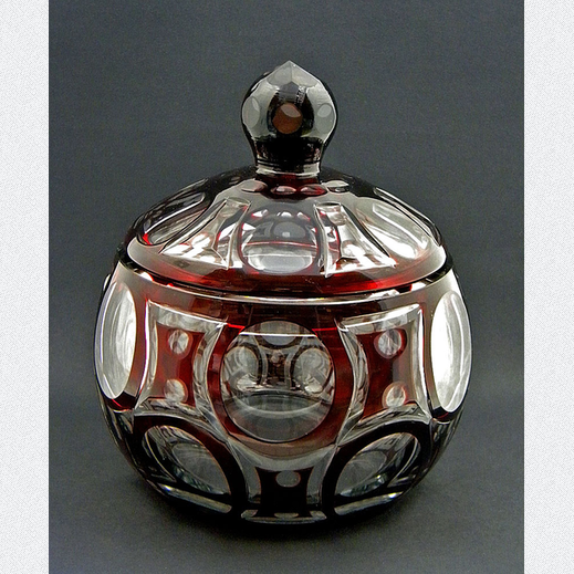 Kristall Glas Schliff Gef�ss Haida Johann Oertel & Co 1910-16