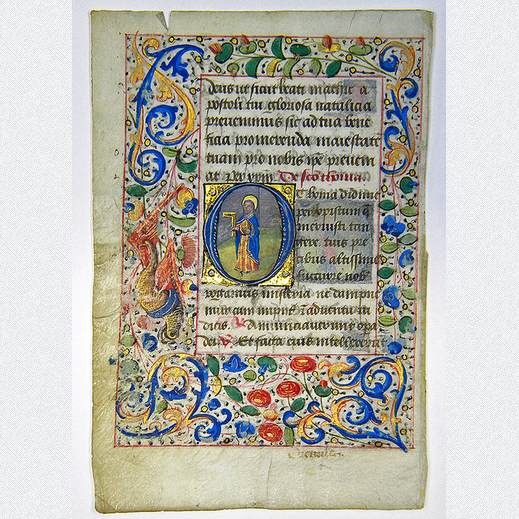 Stundenbuch Miniatur Malerei Manuskript mit Gold Paris 1475